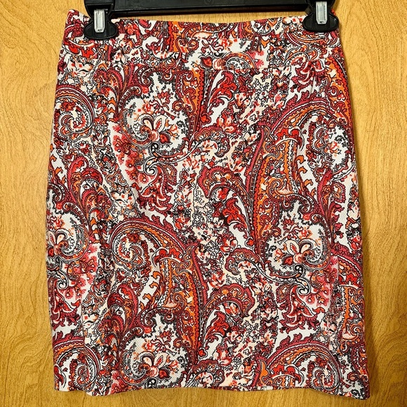 Loft size 0 Paisley mini skirt - Picture 1 of 7